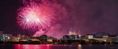 Feuerwerk in Catania, Sizilien